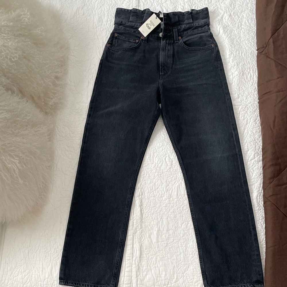 Agolde Lettuce Waistband Reworked High Rise Denim in color Shambles size 26, NWT